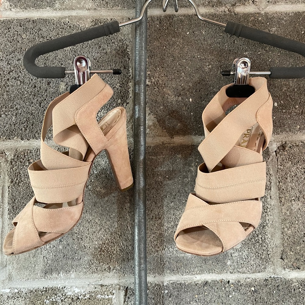 Prada Rose Suede Heels Size 36